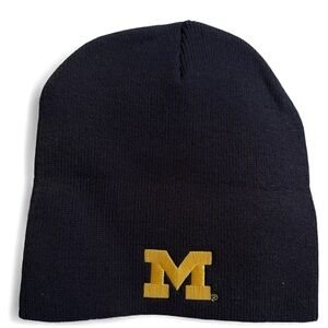 Michigan Wolverines Classic Navy Knit Beanie from Logofit